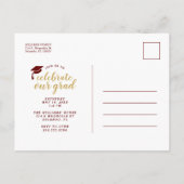 Dann und jetzt 2 Foto Graduation Party Einladung (Rückseite)