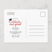 Dann und jetzt 2 Foto Graduation Party Einladung (Rückseite)