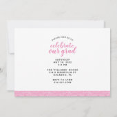 Dann und jetzt 2 Foto Graduation Party Einladung (Rückseite)