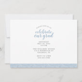 Dann und jetzt 2 Foto Graduation Party Einladung (Rückseite)