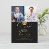 Dann und jetzt 3 Foto Abschluss Ankündigung (Stehend Vorderseite)