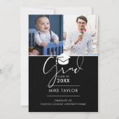 Dann und jetzt 3 Foto Abschluss Ankündigung (Vorderseite)