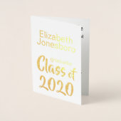 Dann und Jetzt Abschluss Ankündigung Party Foto (Vorderseite)