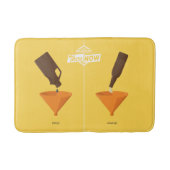 Dann und jetzt: Bier Pong Badematte (Vorderseite)