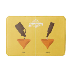 Dann und jetzt: Bier Pong Badematte