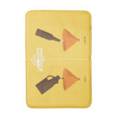 Dann und jetzt: Bier Pong Badematte (Vorderseite Vertikal)