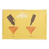 Dann und jetzt: Bier Pong Kissenbezug (Rückseite-Links)