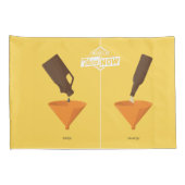 Dann und jetzt: Bier Pong Kissenbezug (Rückseite-Rechts)