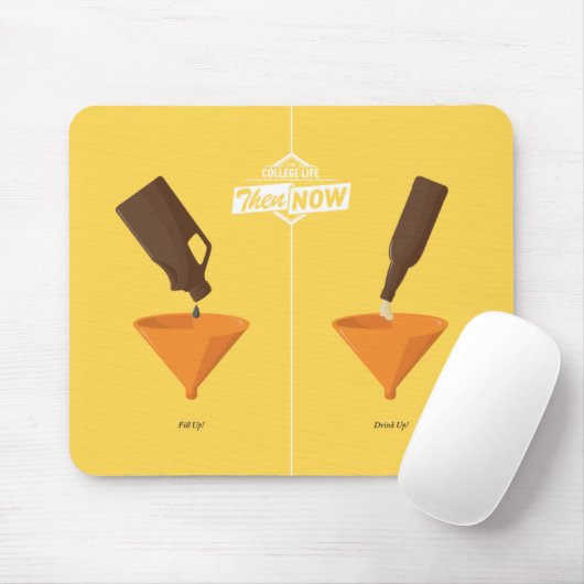 Dann und jetzt: Bier Pong Mousepad (Mit Mouse)