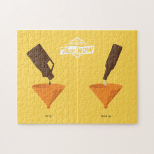 Dann und jetzt: Bier Pong Puzzle