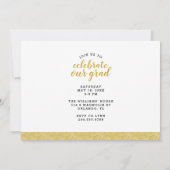 Dann und jetzt Foto Abschluss Einladung (Rückseite)