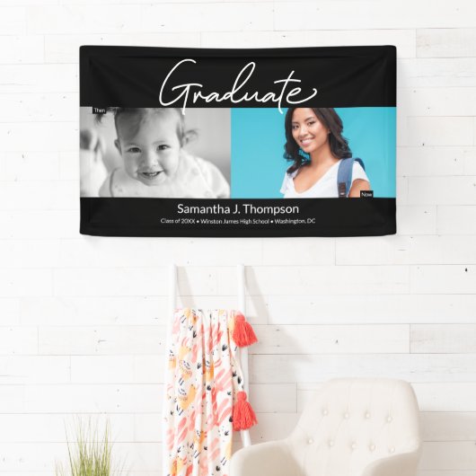 Dann und Jetzt Foto und Grad Foto Banner (Insitu)