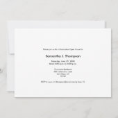 Dann und jetzt High School Graduate Custom Foto Einladung (Rückseite)