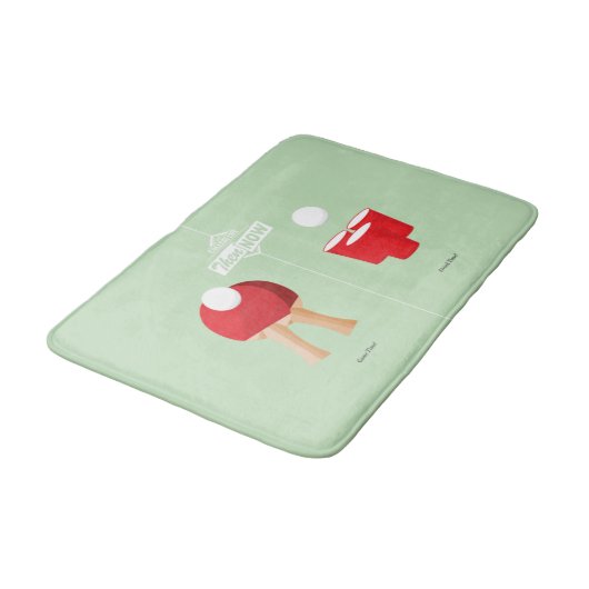 Dann und jetzt: Klingeln Pong Badematte (Schrägansicht)