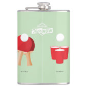 Dann und jetzt: Klingeln Pong Flachmann (Vorderseite)