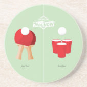 Dann und jetzt: Klingeln Pong Getränkeuntersetzer (Vorne)