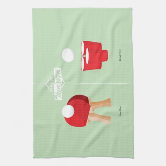 Dann und jetzt: Klingeln Pong Handtuch (Vertikal)