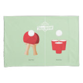 Dann und jetzt: Klingeln Pong Kissenbezug (Vorderseite-Rechts)