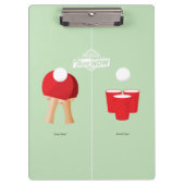 Dann und jetzt: Klingeln Pong Klemmbrett (Vorderseite)