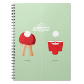 Dann und jetzt: Klingeln Pong Notizblock (Vorderseite)