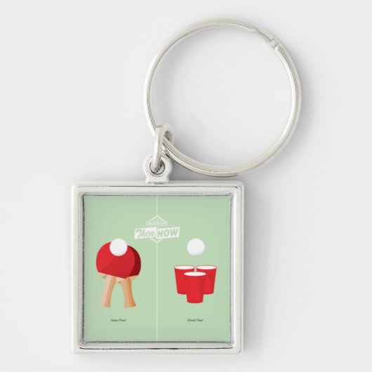 Dann und jetzt: Klingeln Pong Schlüsselanhänger (Vorne)