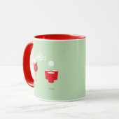 Dann und jetzt: Klingeln Pong Tasse (Vorderseite Links)