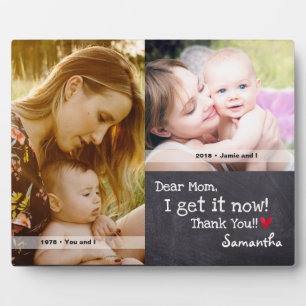 Dann und jetzt liebe Mama, ich verstehe es jetzt, Fotoplatte