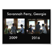 Dann und jetzt - Savannah Ferry, GA