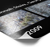 Dann und jetzt - Savannah Treairs, GA Fotodruck (Ecke)