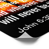 Dann verkündete Jesus: "Ich bin das Brot des Leben Poster (Ecke)