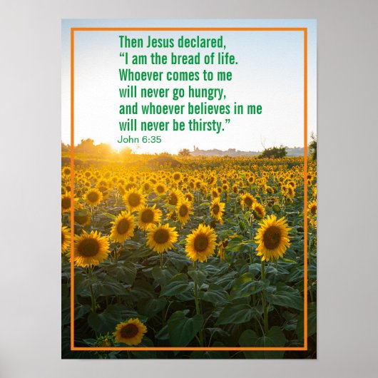 Dann verkündete Jesus: "Ich bin das Brot des Leben Poster (Vorne)
