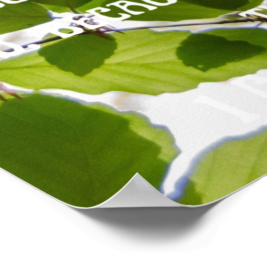 Dann wird der Baum den Glauben aussingen Poster (Ecke)