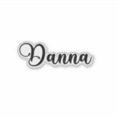 Danna Name - Handgeschriebene Kalligrafie Aufkleber (Vorderseite)