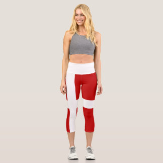 Dannebrog Dänische Flagge Capri Leggings