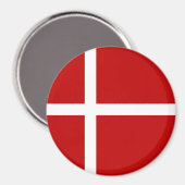 Dannebrog Dänische Flagge Magnet (Vorderseite/Rückseite)