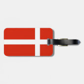 Dannebrog; die Offizielle Flagge Dänemarks Gepäckanhänger (Rückseite horizontal)