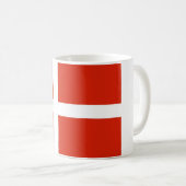 Dannebrog; die Offizielle Flagge Dänemarks Kaffeetasse (VorderseiteRechts)