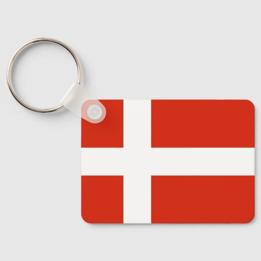 Dannebrog; die Offizielle Flagge Dänemarks Schlüsselanhänger (Rückseite)