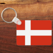 Dannebrog; die Offizielle Flagge Dänemarks Schlüsselanhänger (Rückseite)