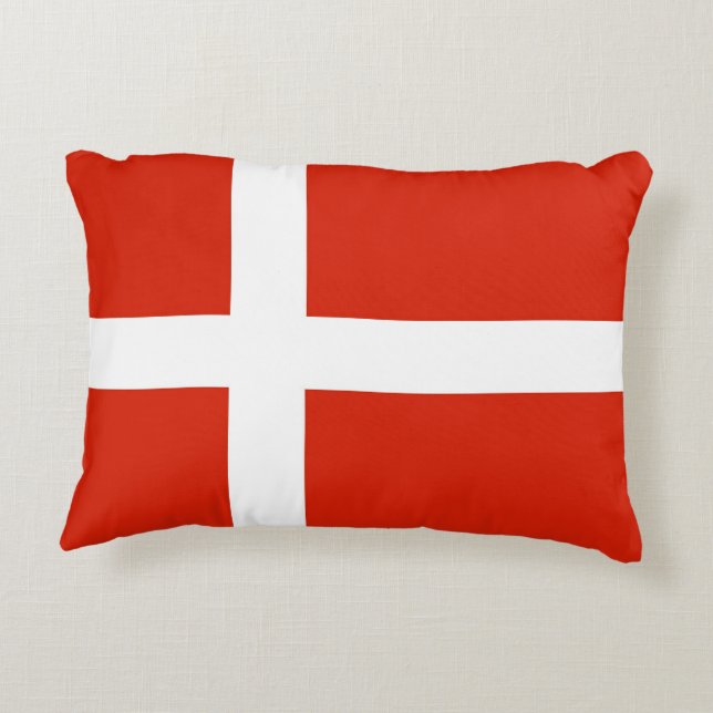 Dannebrog; Die Offizielle Flagge Dänemarks Zierkissen (Rückseite)