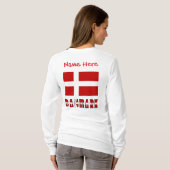 Dannebrog o Danmark Red Personalization T-Shirt (Schwarz voll)