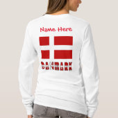 Dannebrog o Danmark Red Personalization T-Shirt (Rückseite)