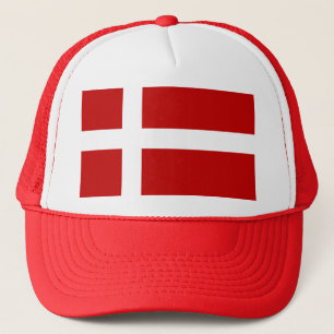 Dannebrog Red White Truckerkappe
