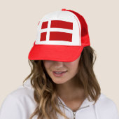 Dannebrog Red White Truckerkappe (Beispiel)