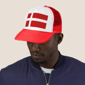 Dannebrog Red White Truckerkappe (Beispiel)
