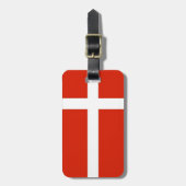 Dannebrog; The Official Flag of Denmark Gepäckanhänger (Vorderseite vertikal)