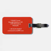 Dannebrog; The Official Flag of Denmark Gepäckanhänger (Rückseite horizontal)