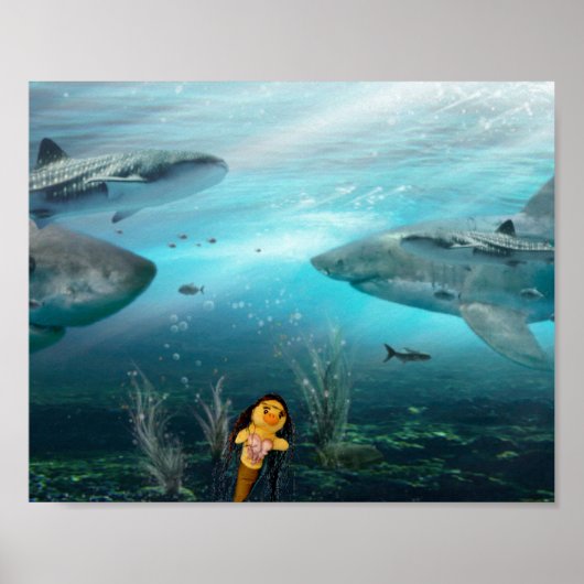 Danni das Meerjungfrau-Poster Poster (Vorne)