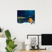 Danni das Meerjungfrau-Poster Poster (Heimbüro)