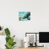 Danni die Meerjungfrau und ihr Manatefreund Poster (Heimbüro)